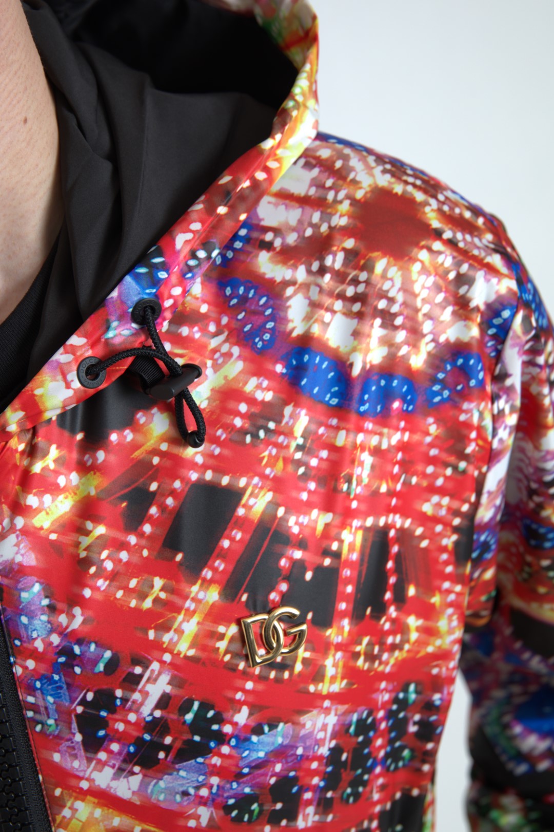 Multicolor hoodie with zipper