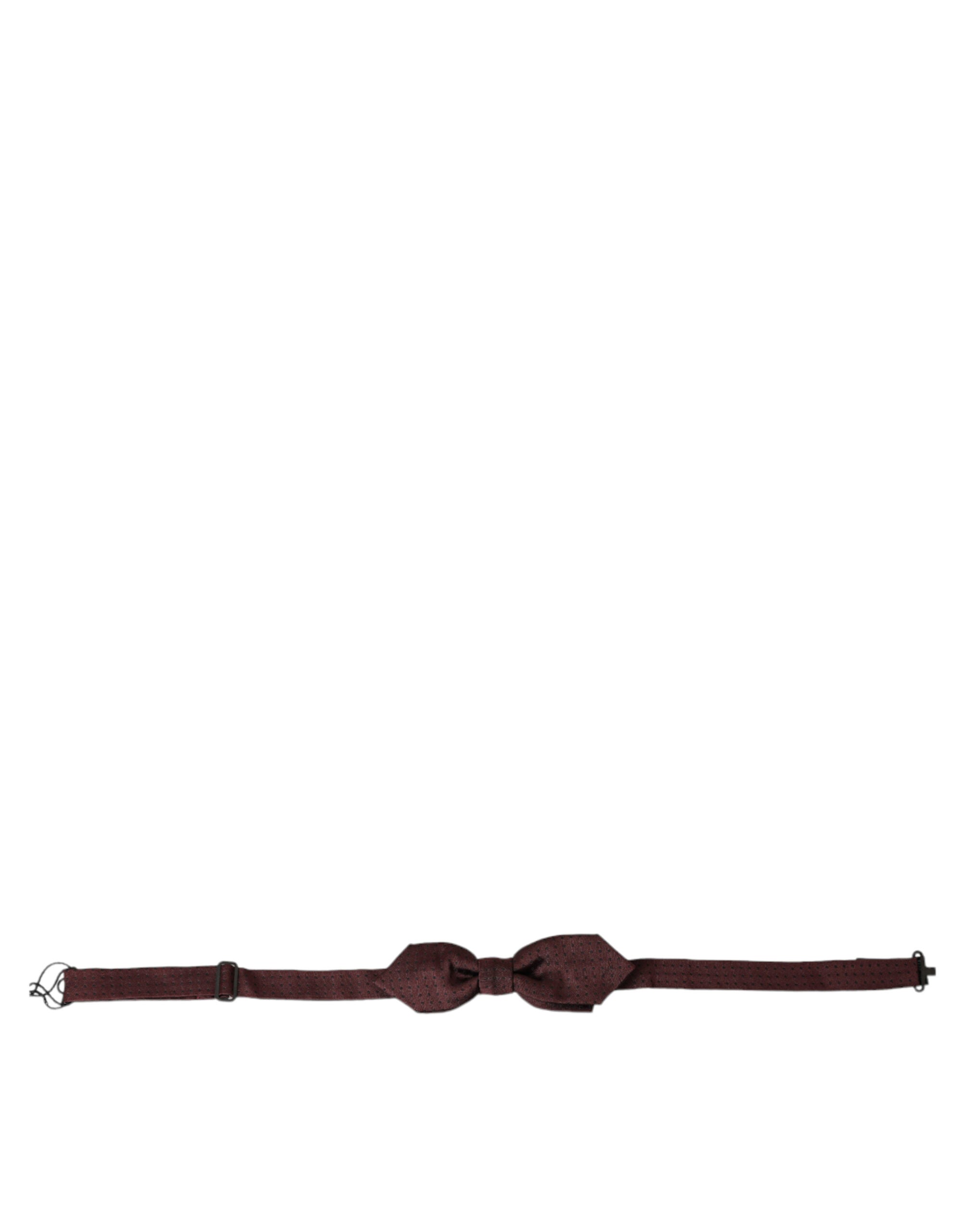Elegant silk bow tie in Bordeaux
