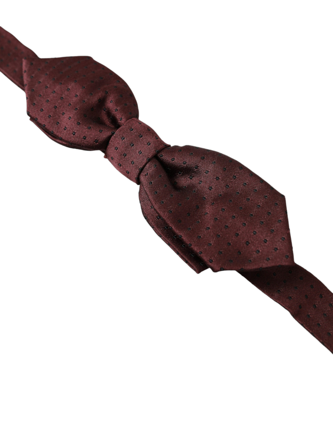 Elegant silk bow tie in Bordeaux