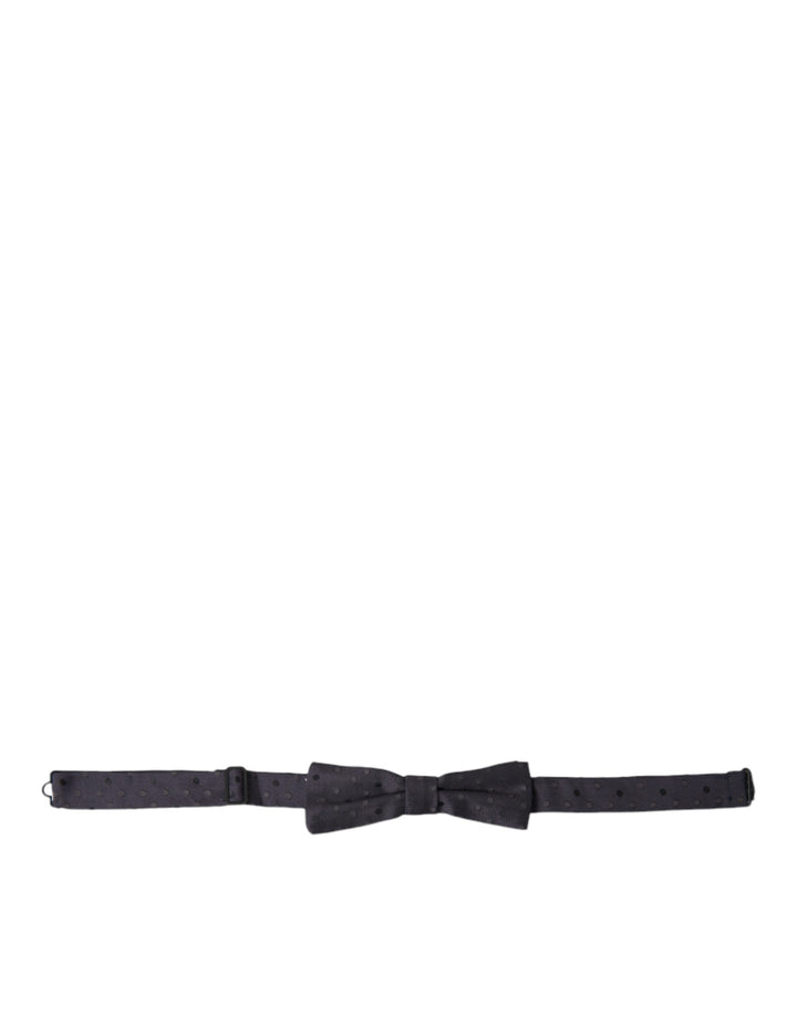 Elegant silk bow tie with polka dot