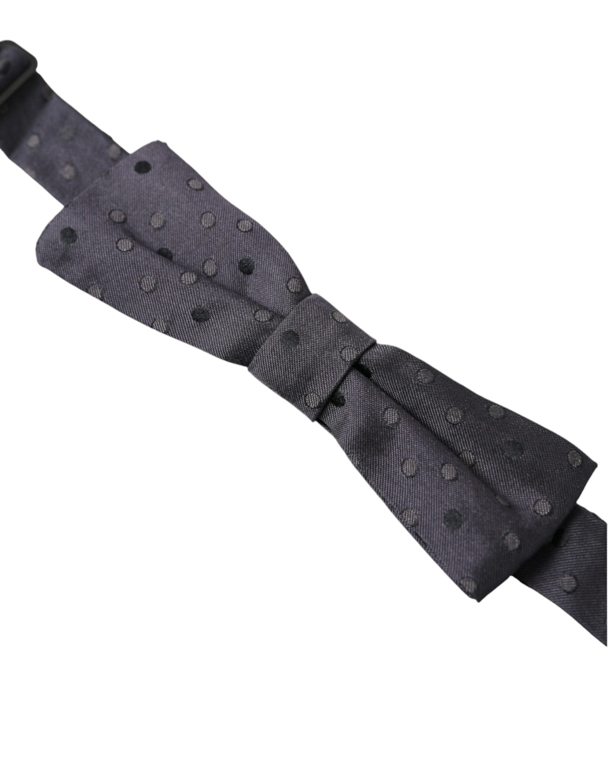Elegant silk bow tie with polka dot