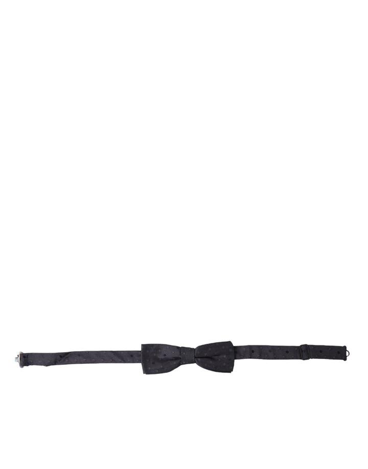 Elegant polka dot silk bow tie