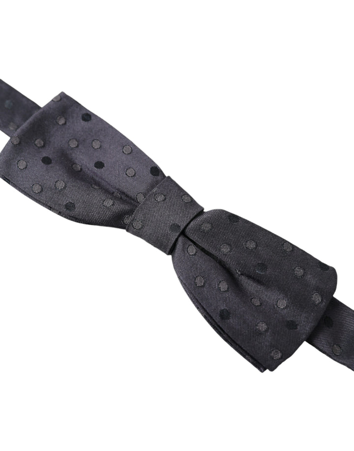 Elegant polka dot silk bow tie