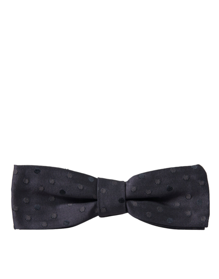 Elegant polka dot silk bow tie