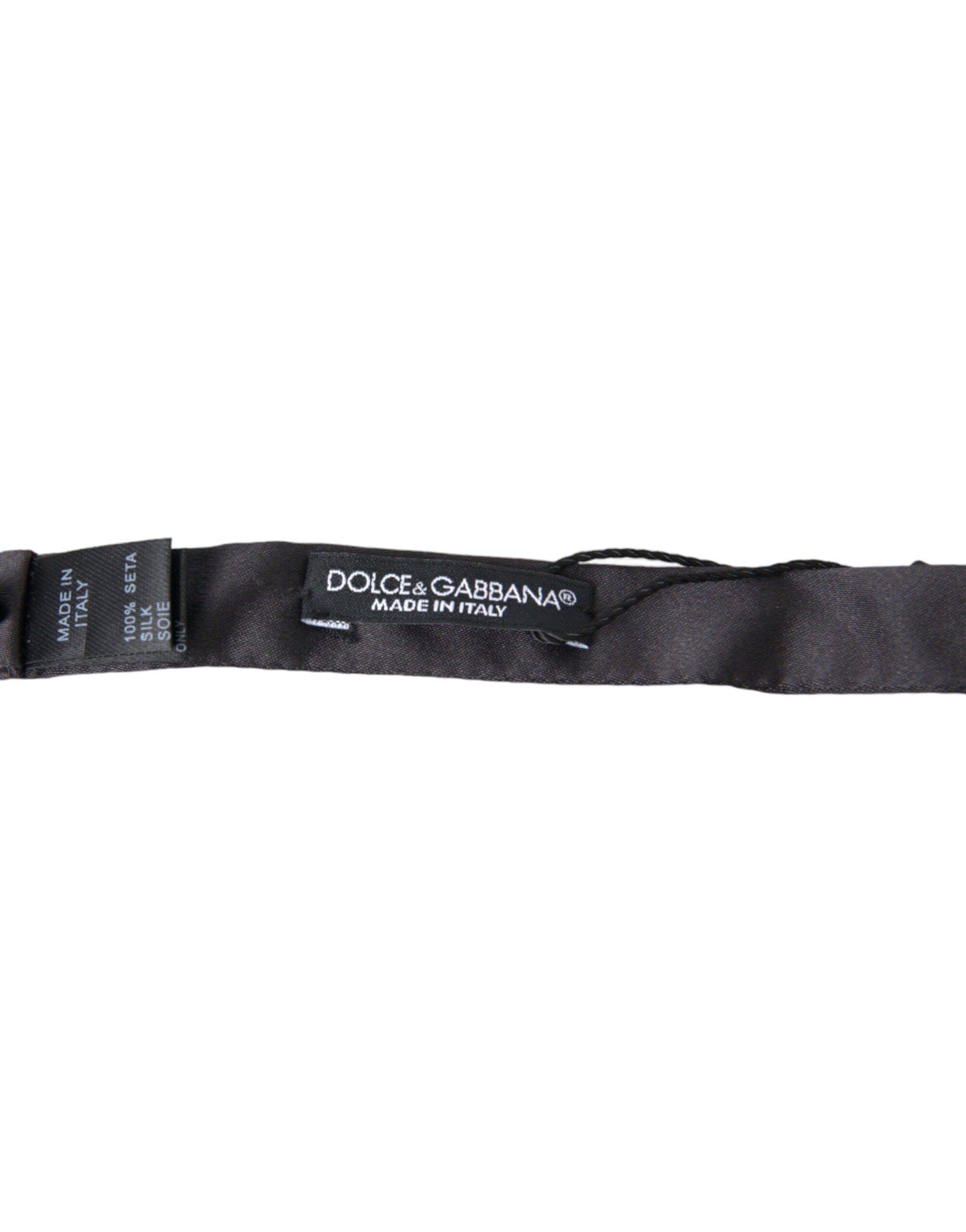 Elegant silk bow tie in anthracite
