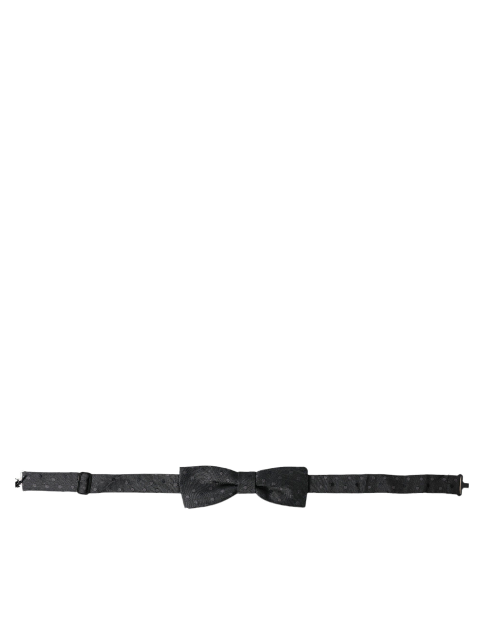 Opulent silk bow tie with polka dot for men