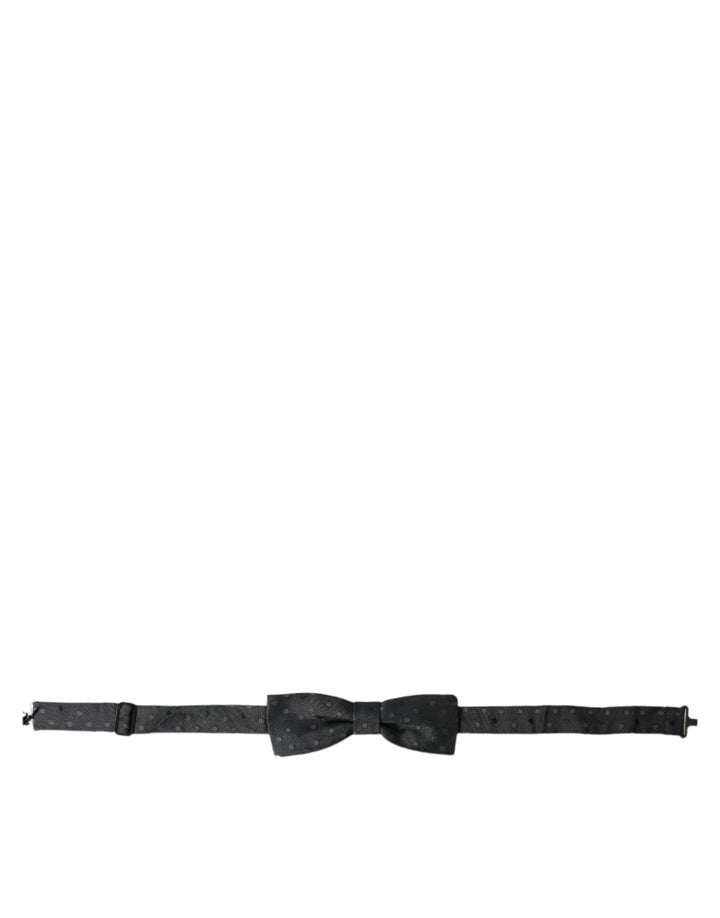 Opulent silk bow tie with polka dot for men