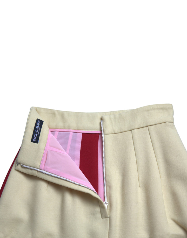 Elegant high-waisted A-line mini skirt