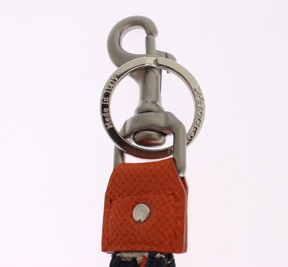 Chic Multicolor Raffia &amp; Leather Keychain