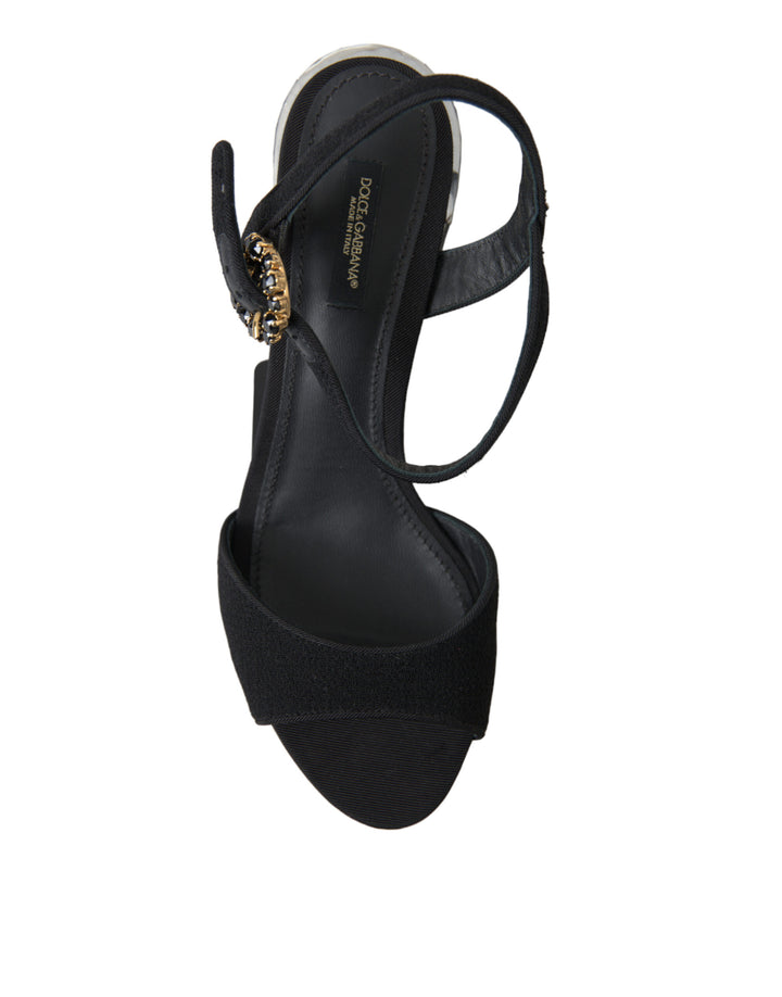 Elegant strappy sandals with mirrored heels