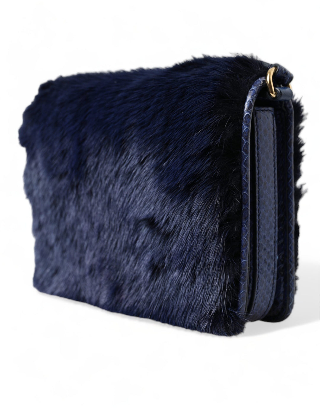 Dunkelblau Pelz Ayers Lily Twist Crossbody Umhängetasche