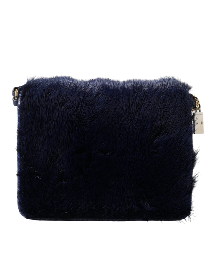 Dunkelblau Pelz Ayers Lily Twist Crossbody Umhängetasche