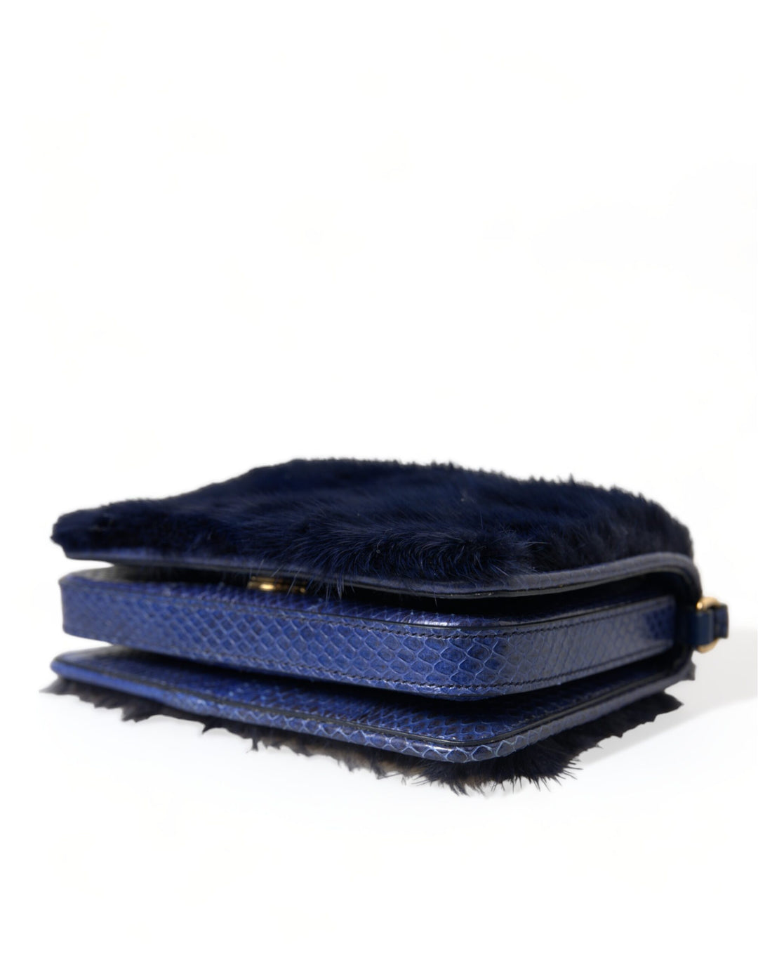 Dunkelblau Pelz Ayers Lily Twist Crossbody Umhängetasche