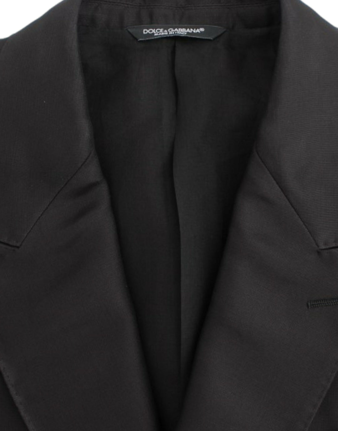Eleganter schwarzer Zweiknopf-Blazer aus Seidenmischung
