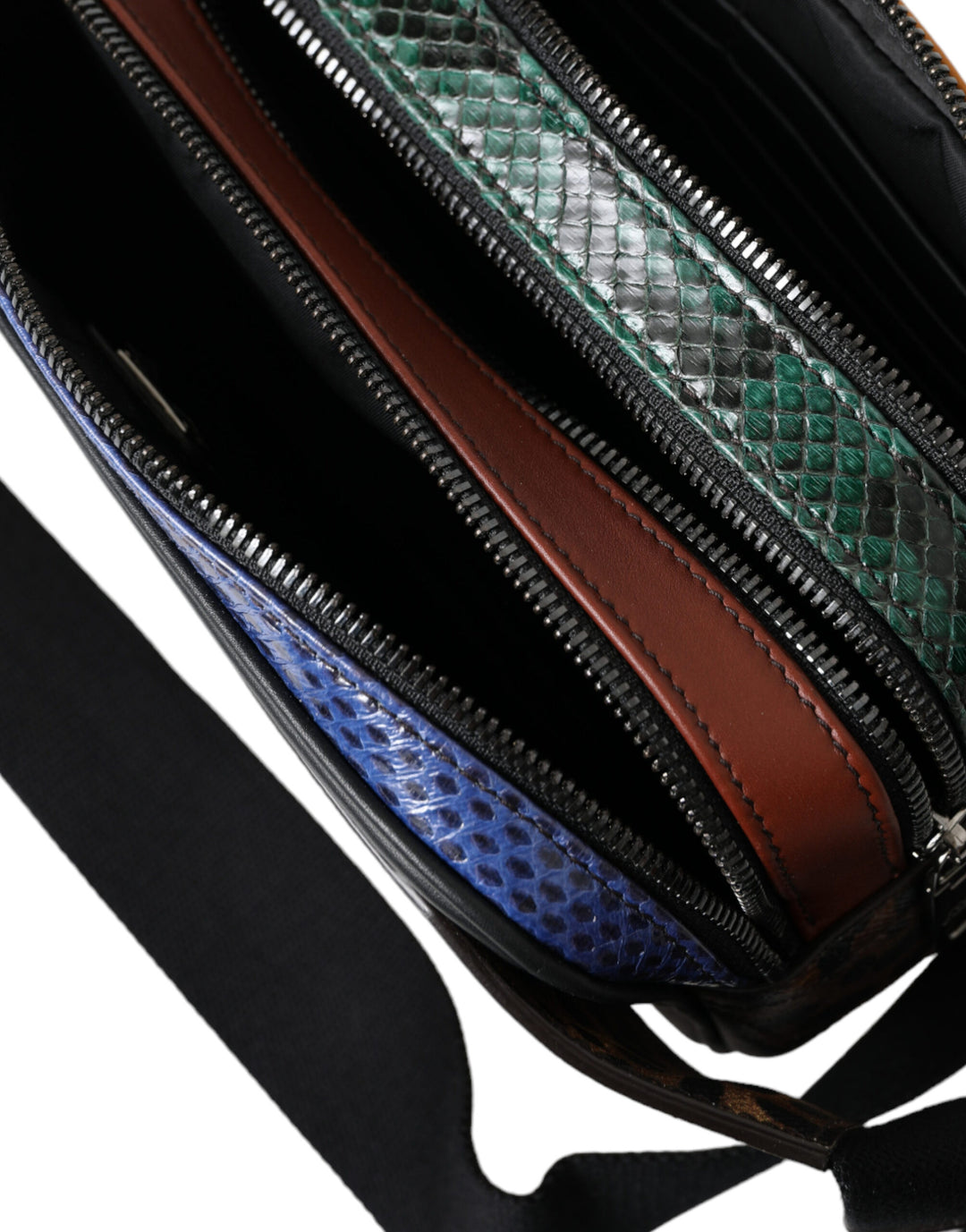 Exotic leopard leather belt bag