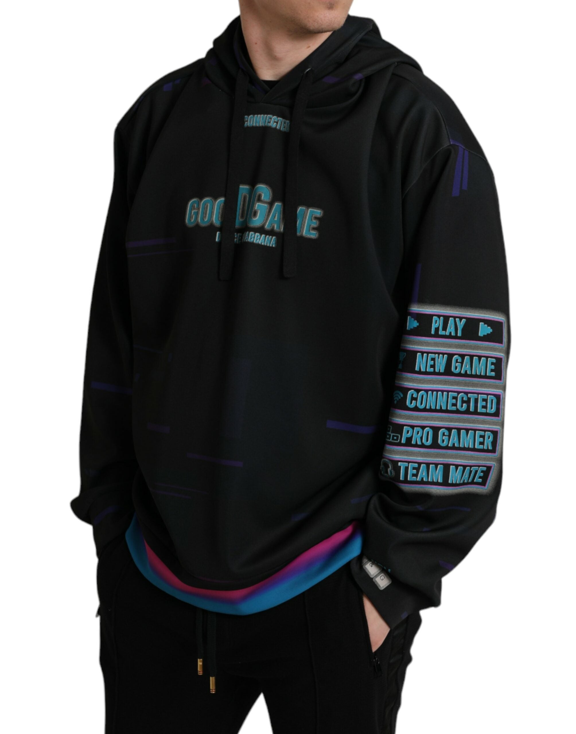 Elegant graphic print hoodie
