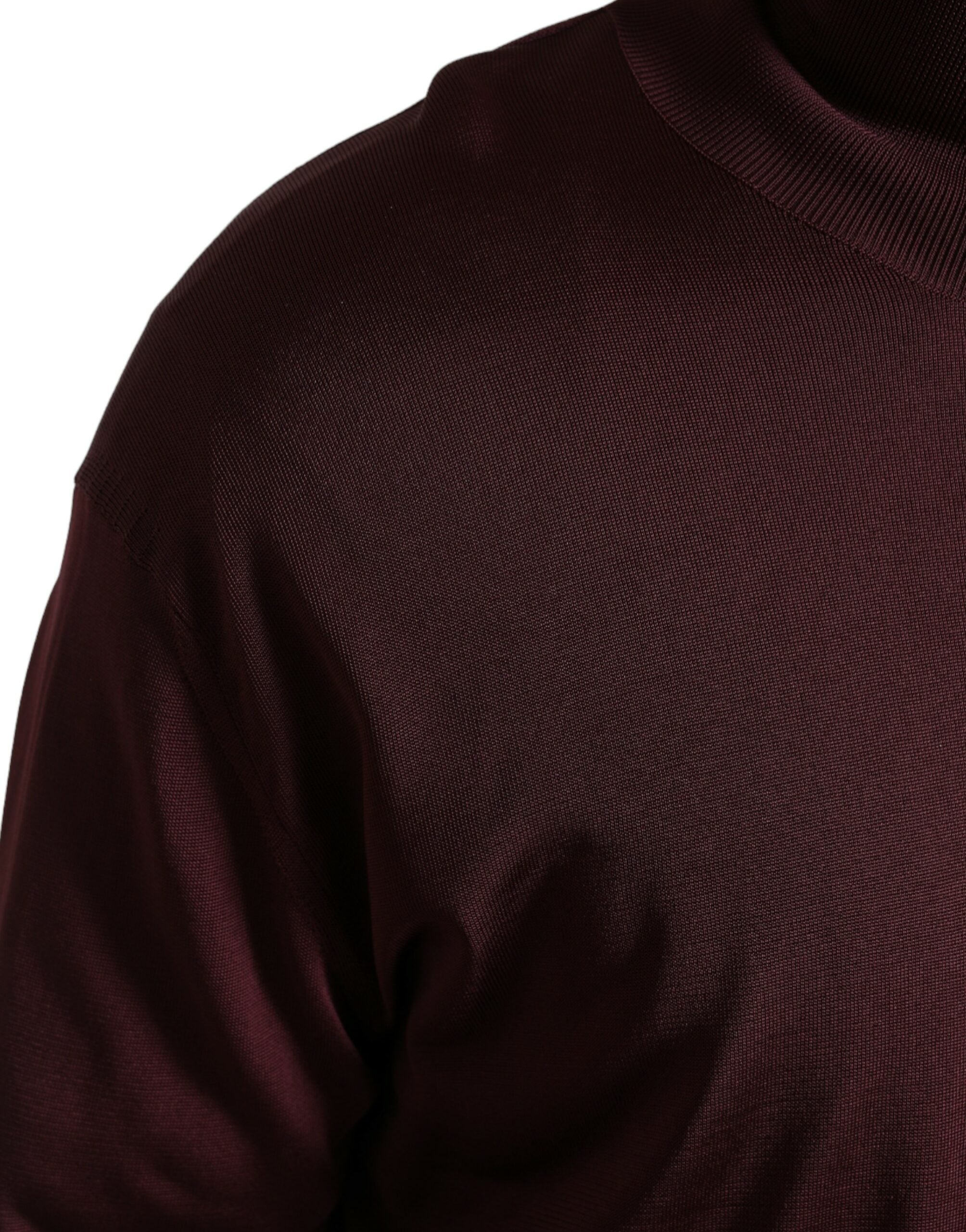 Chestnut brown viscose turtleneck sweater