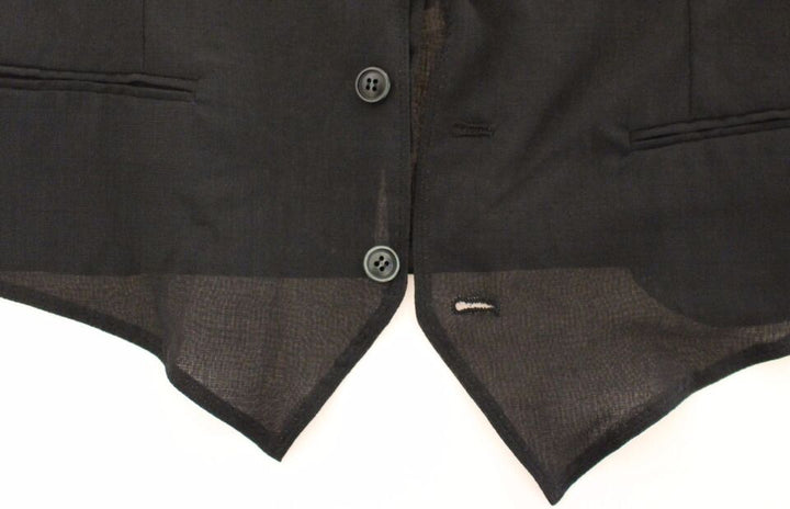 Elegant black wool dress Vest