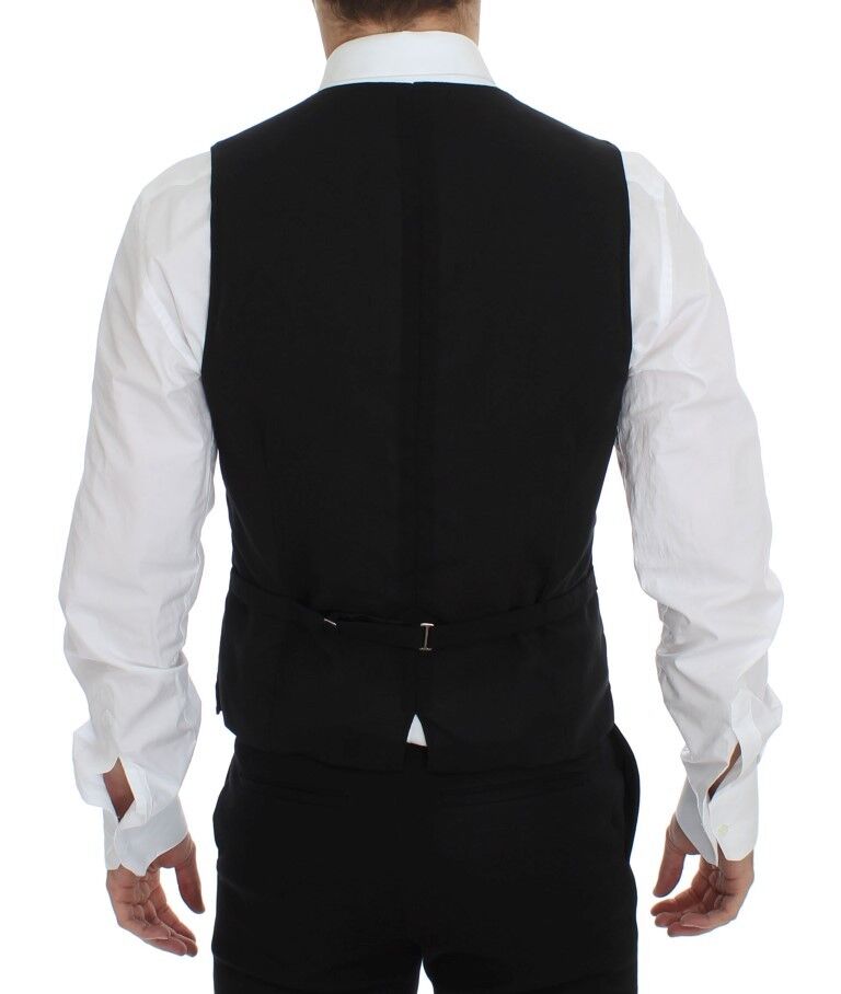 Elegant black wool dress Vest