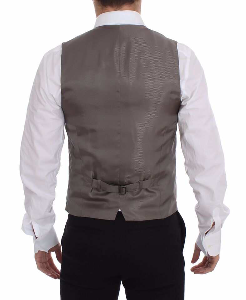 Elegant beige cotton dress vest