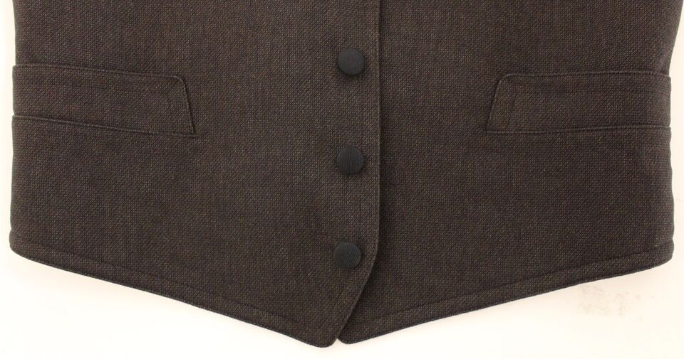 Elegantes braunes Kleid aus Baumwollmischung Weste