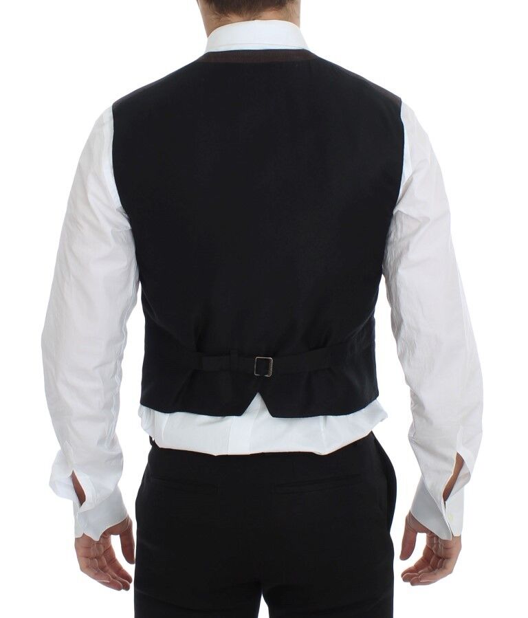 Elegantes braunes Kleid aus Baumwollmischung Weste