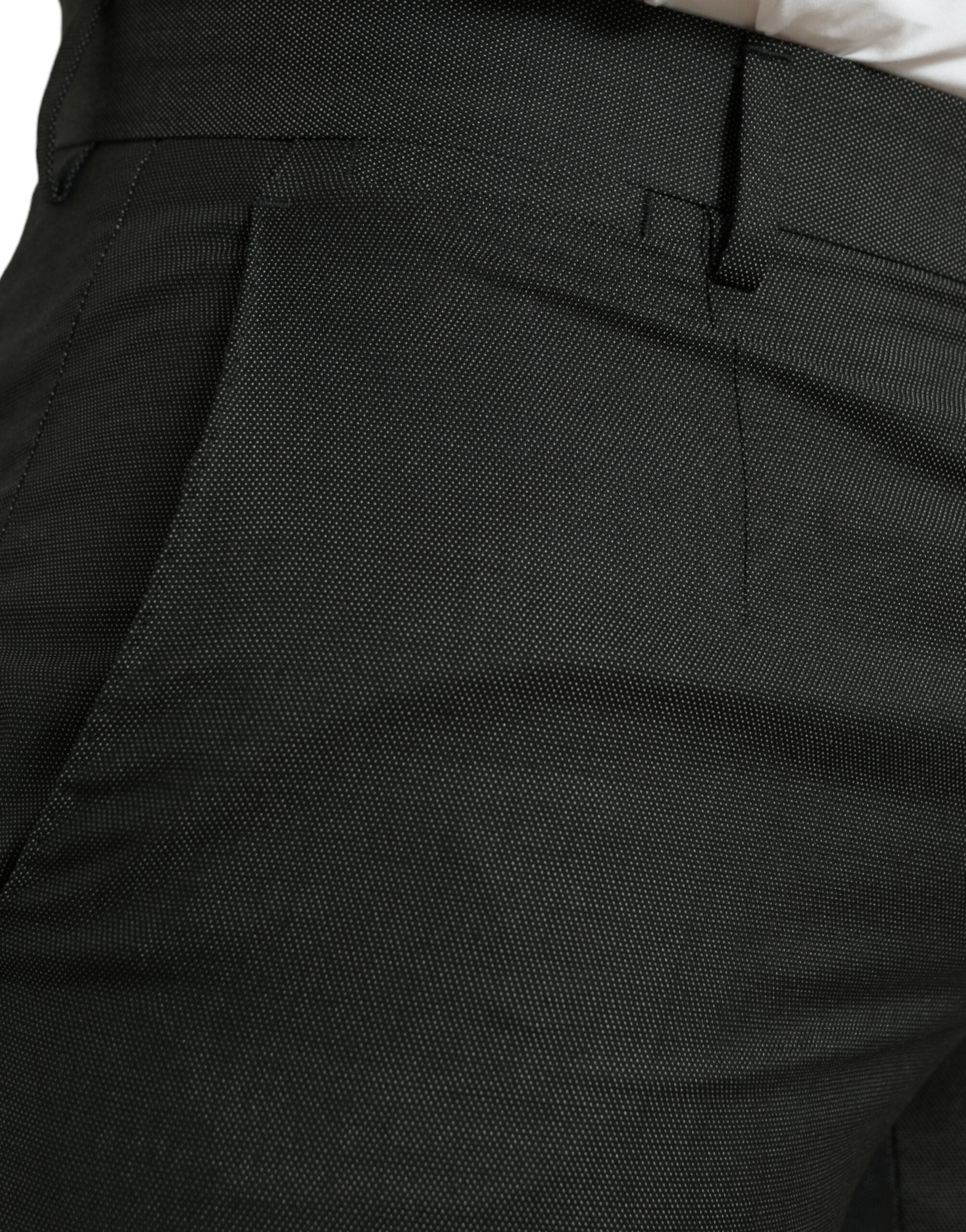 Elegant dark grey skinny dress trousers