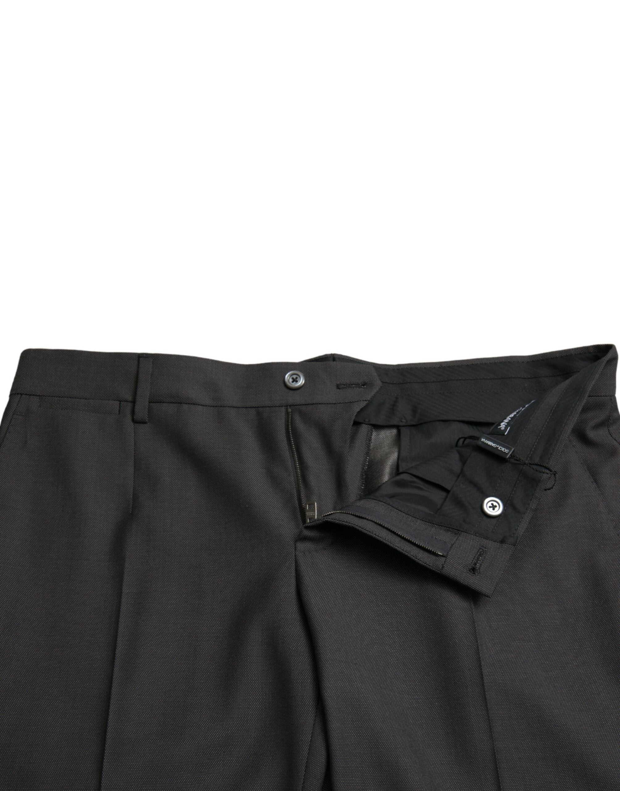 Elegant dark grey skinny dress trousers