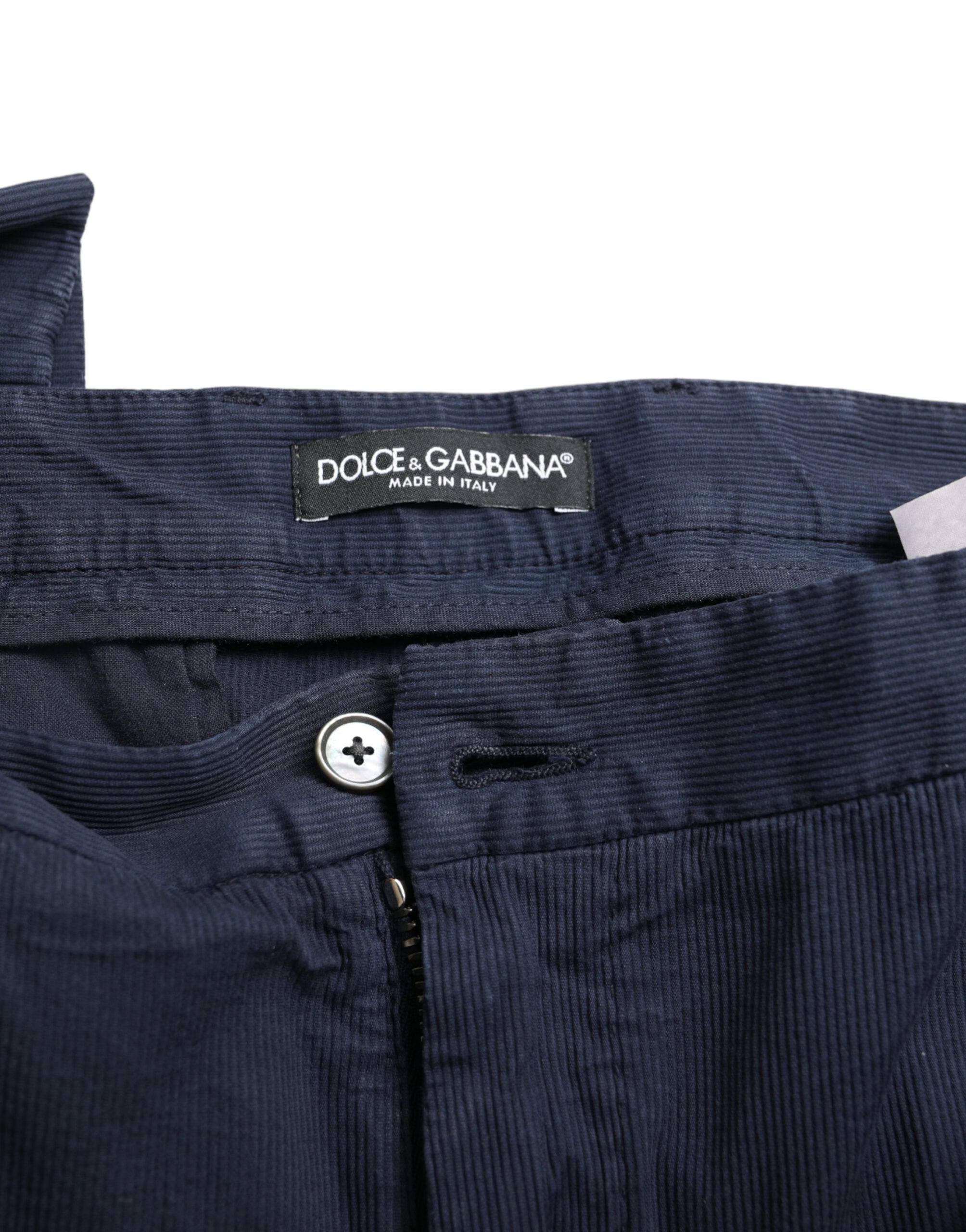 Elegant dark blue skinny dress pants