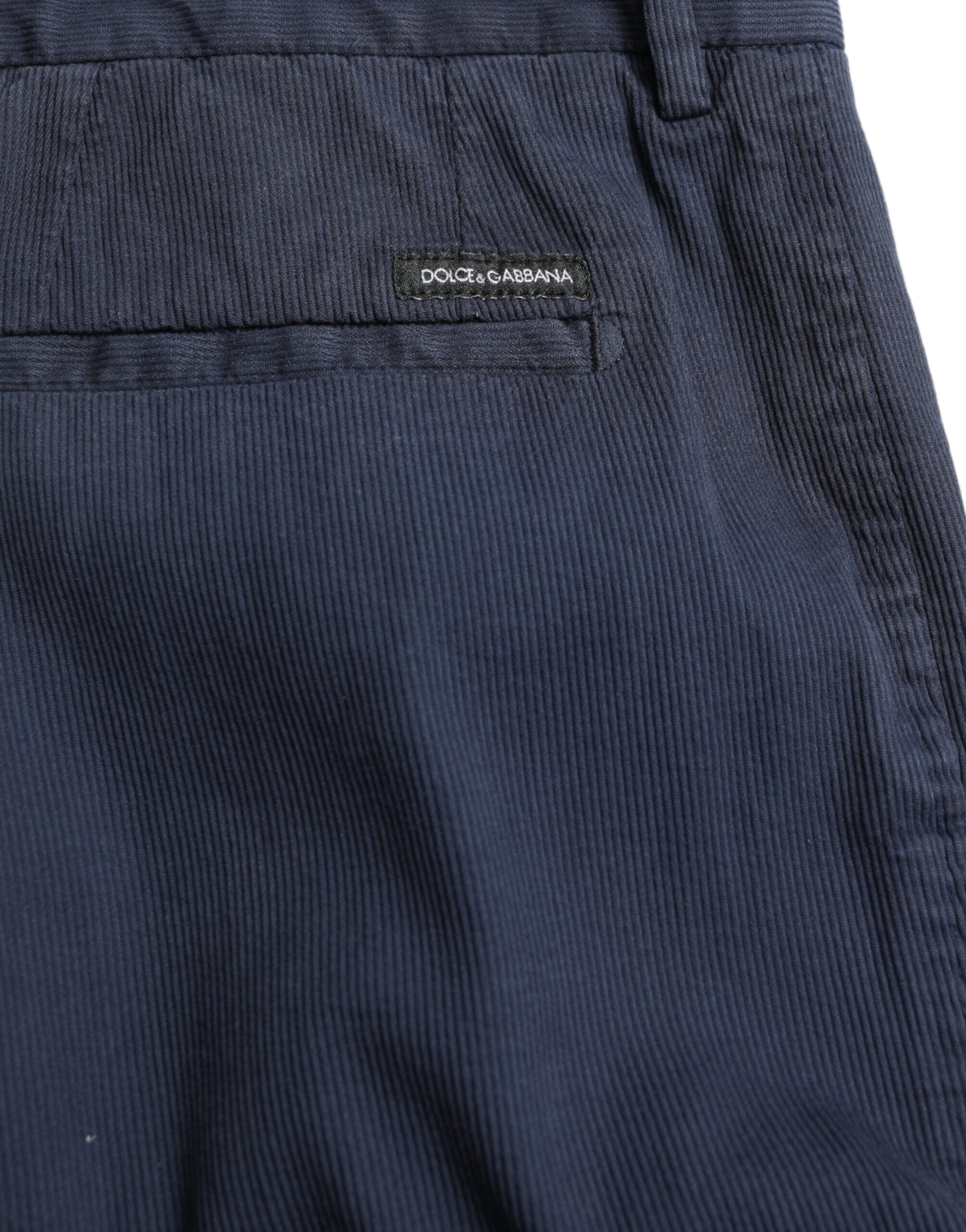 Elegant dark blue skinny dress pants