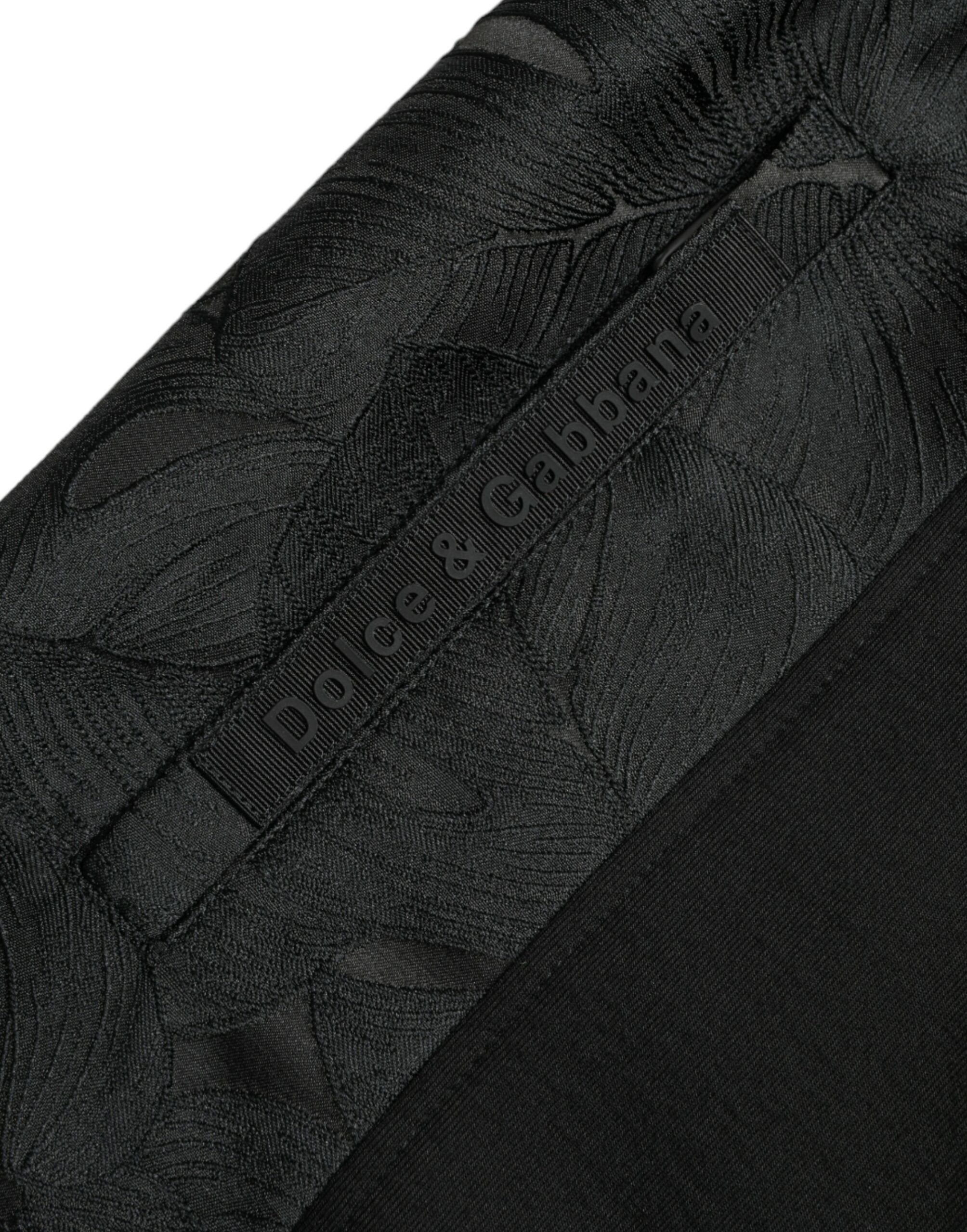 Elegant black leopard jogger pants