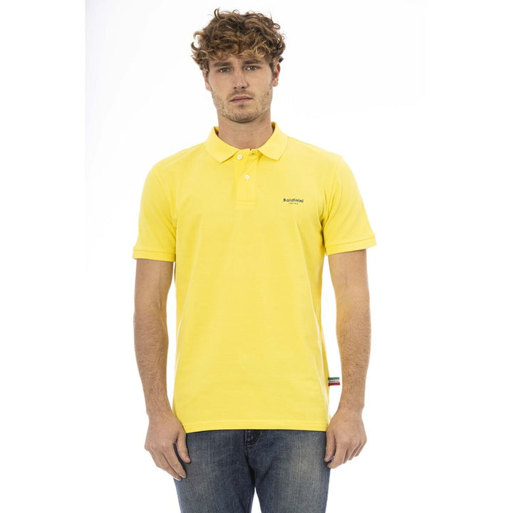 Gelbes Baumwoll-Poloshirt für Männer