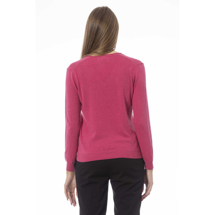 Fuchsia Kaschmir Damen Pullover