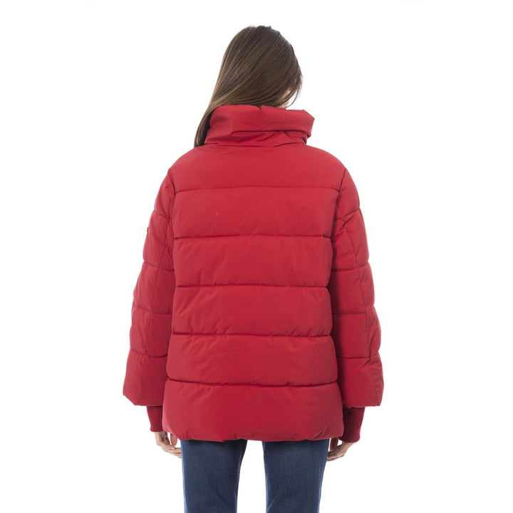 Red polyamide women's jacket