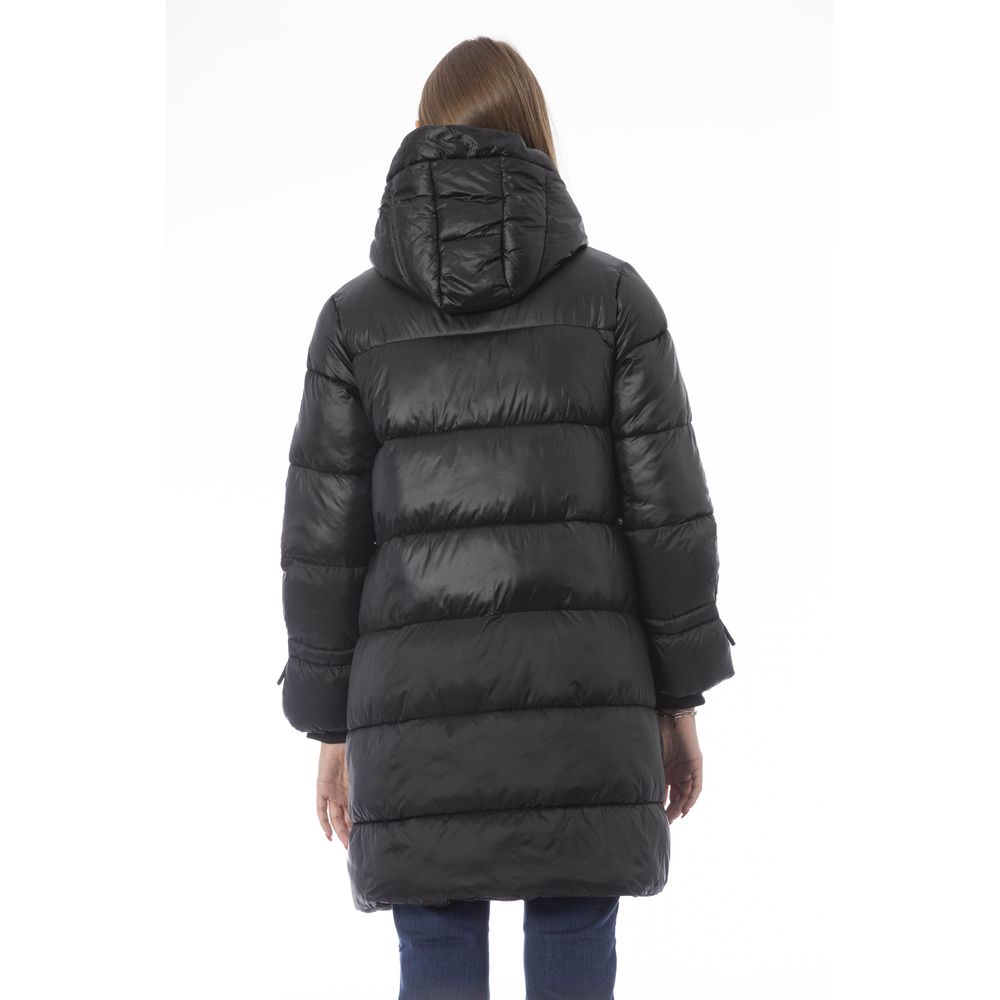 Schwarze Nylon Frauen Jacke