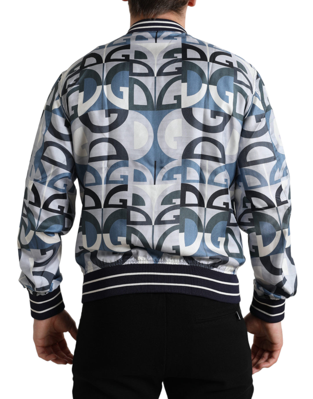 Multicolored silk bomber jacket - Classic elegance