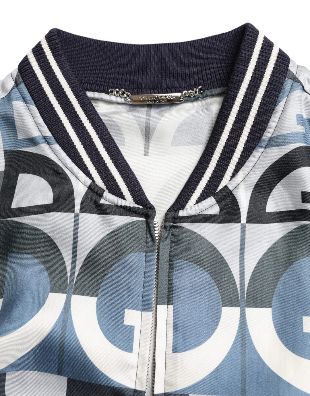 Multicolored silk bomber jacket - Classic elegance