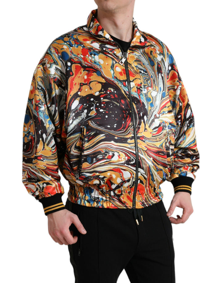 Colorful abstract bomber jacket