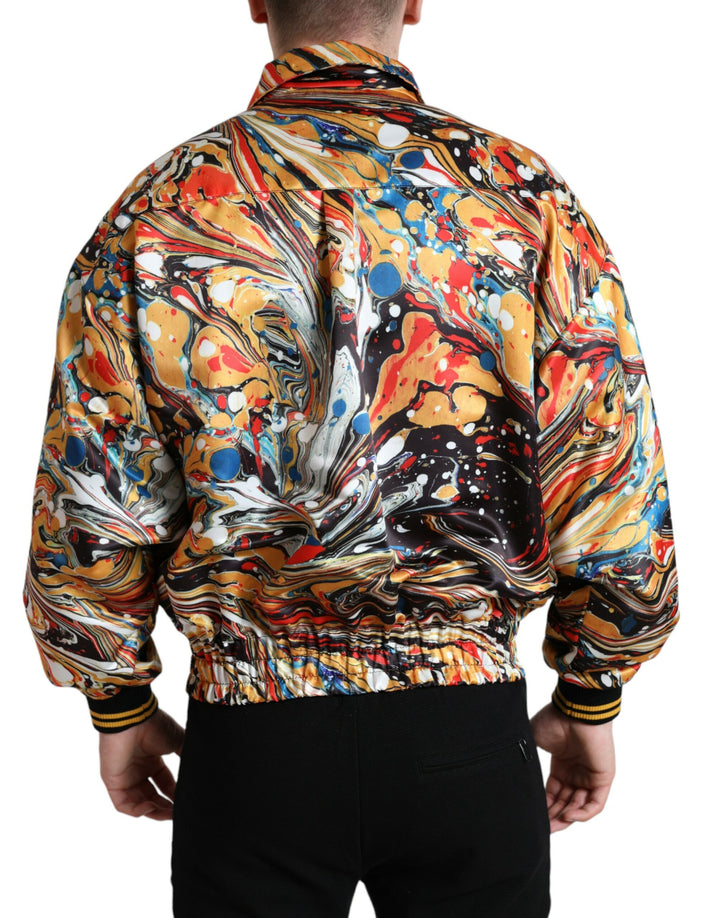 Colorful abstract bomber jacket