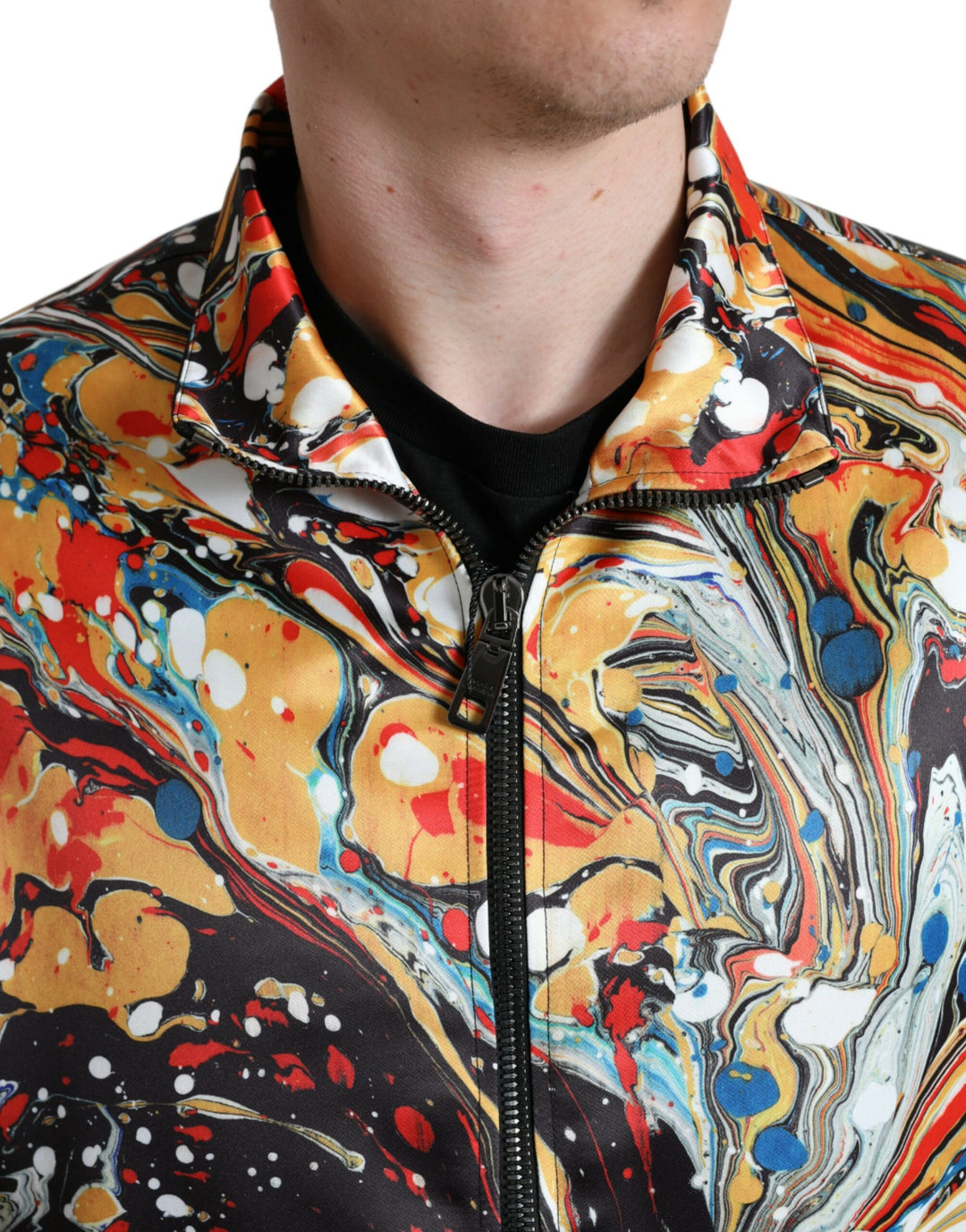 Colorful abstract bomber jacket
