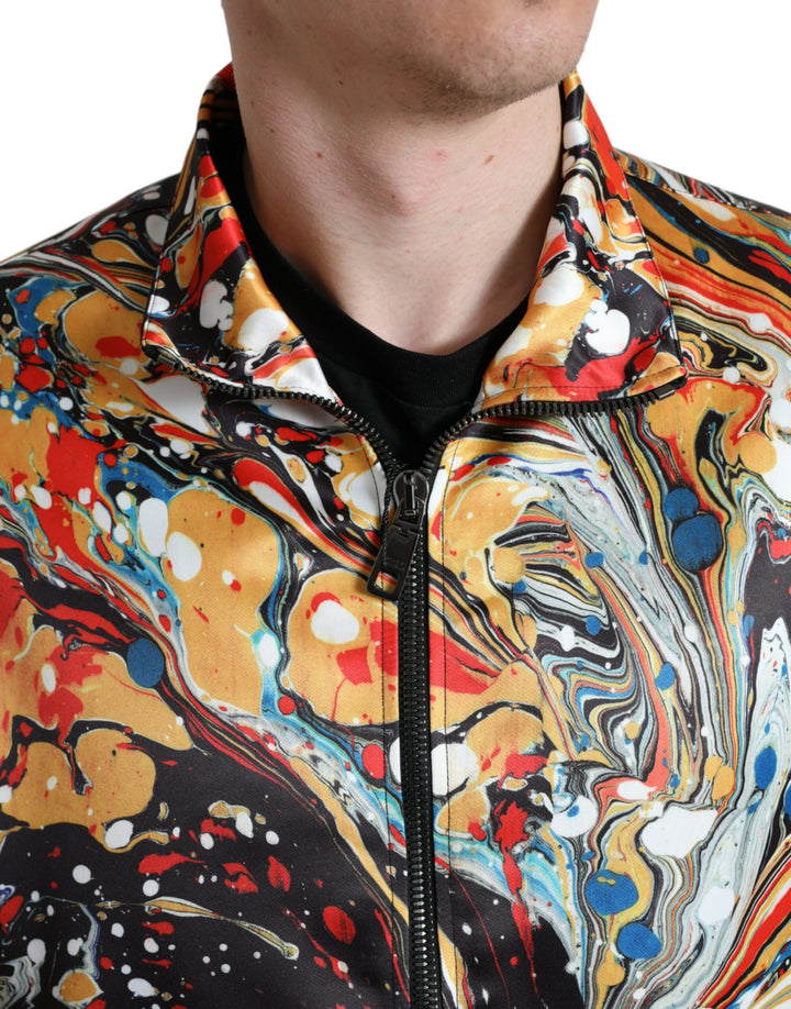Colorful abstract bomber jacket
