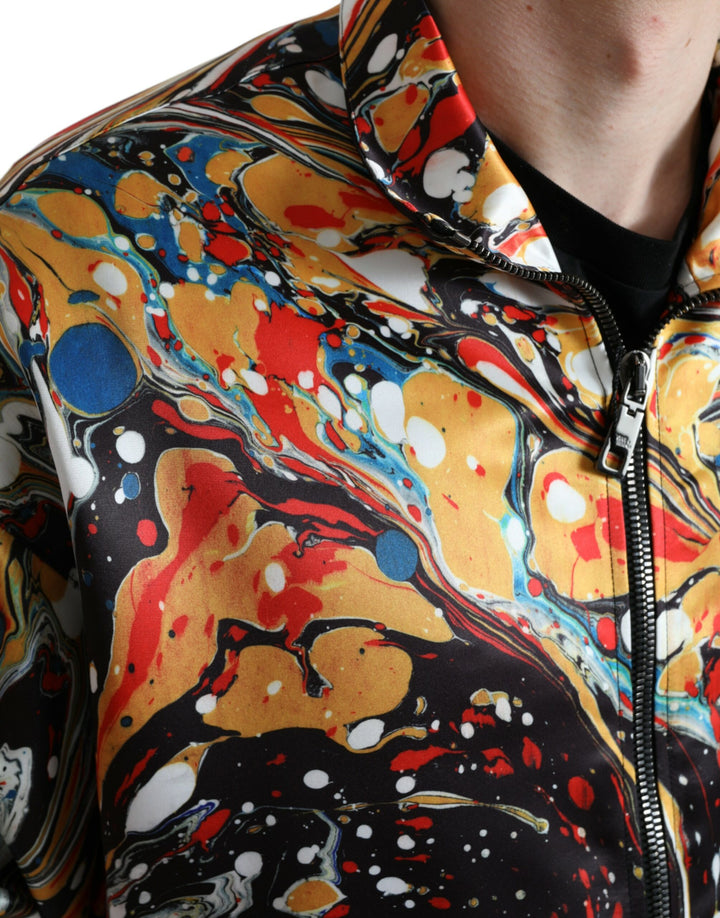 Colorful abstract bomber jacket