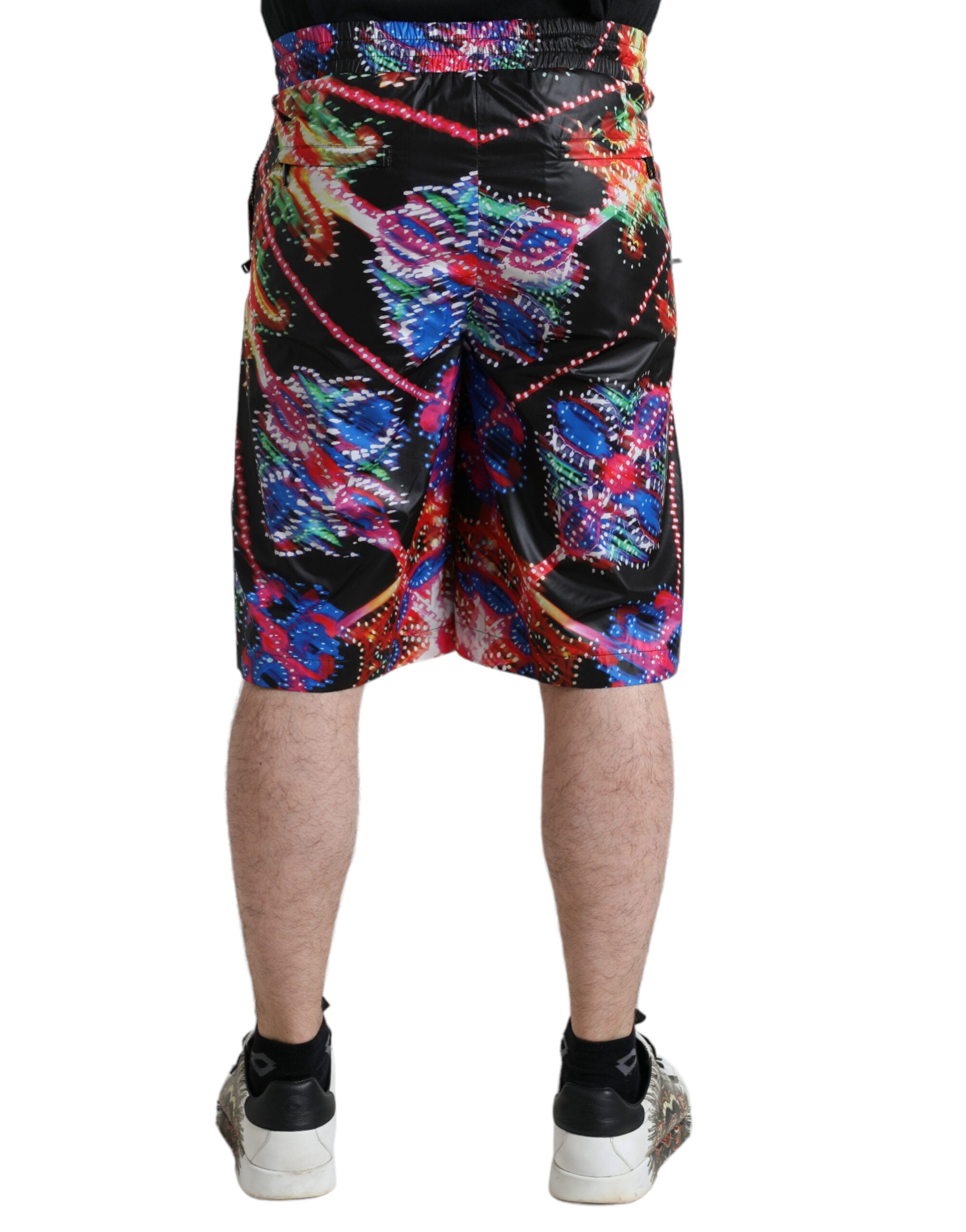 Elegant Bermuda shorts with luminous print