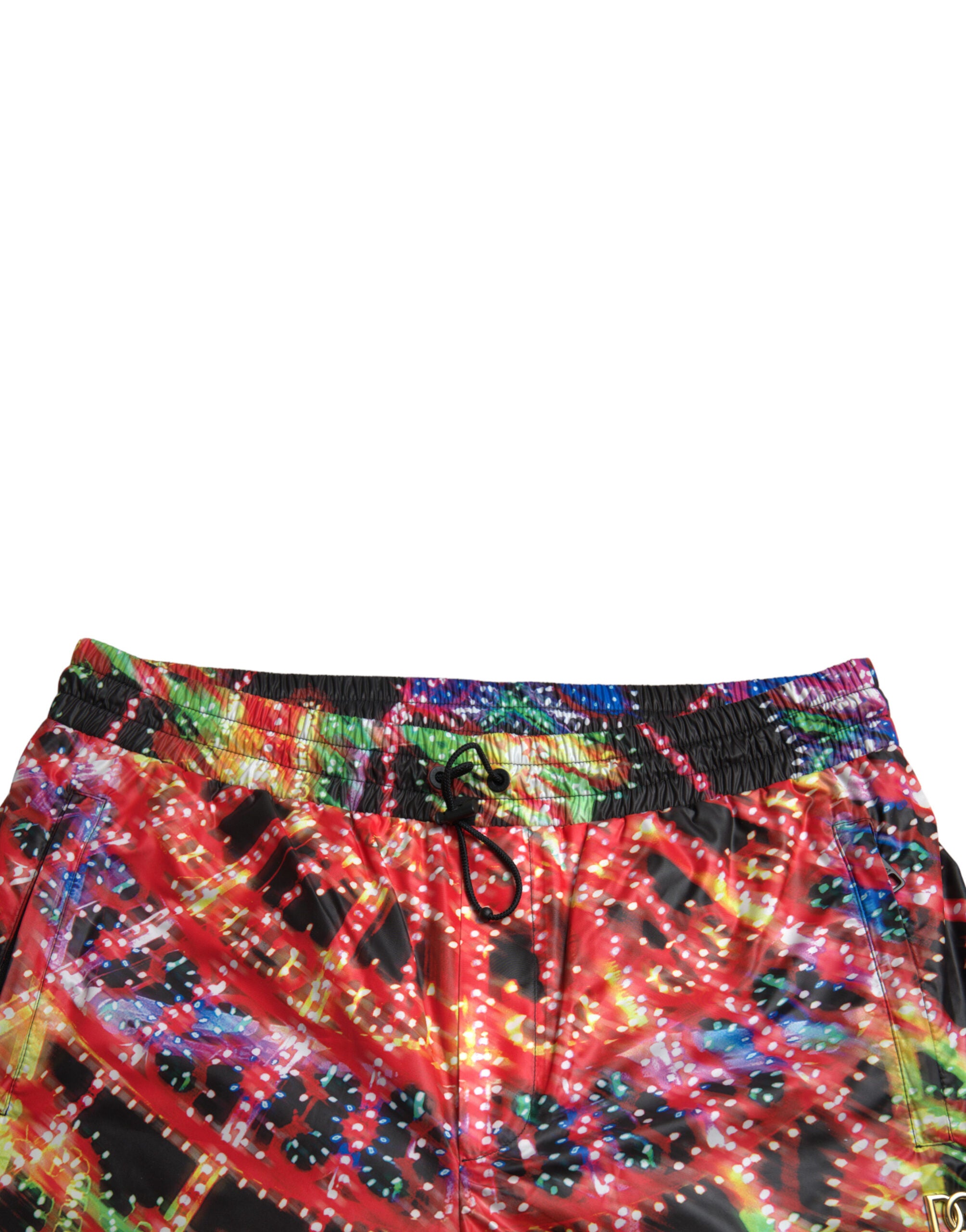 Elegant Bermuda shorts with luminous print