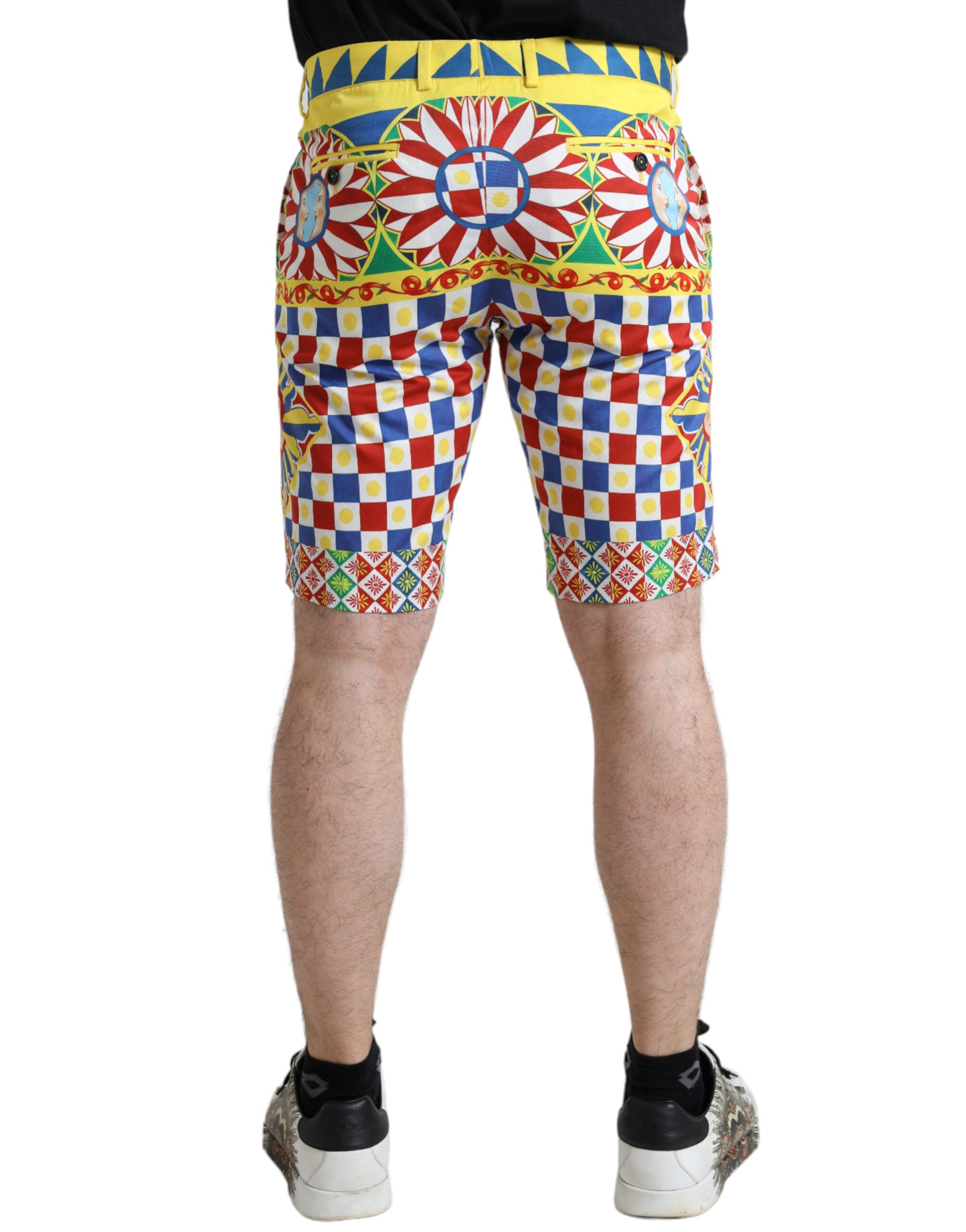 Bermuda shorts with multicolor print