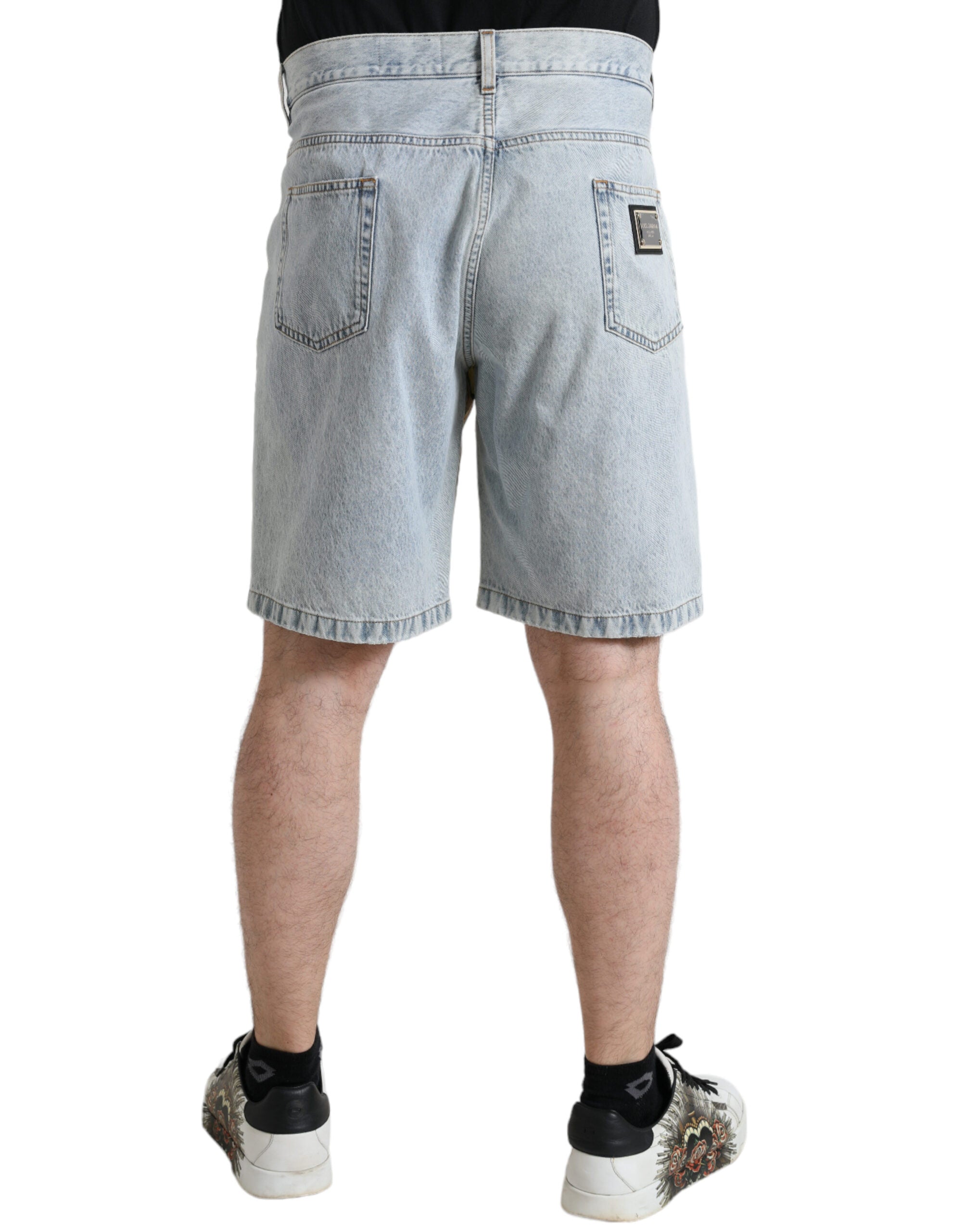Cotton Bermuda shorts with floral pattern