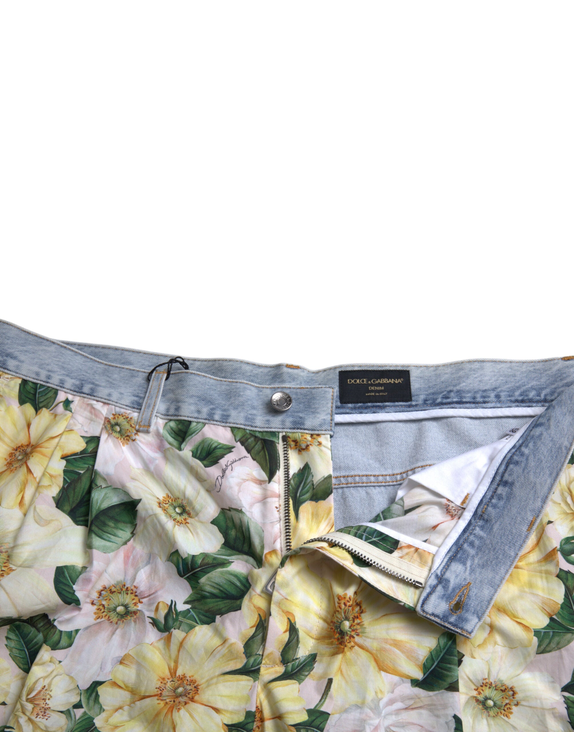 Cotton Bermuda shorts with floral pattern