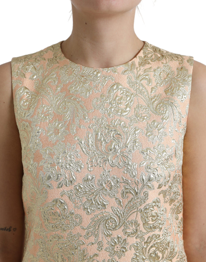Elegant mini lurex jacquard dress