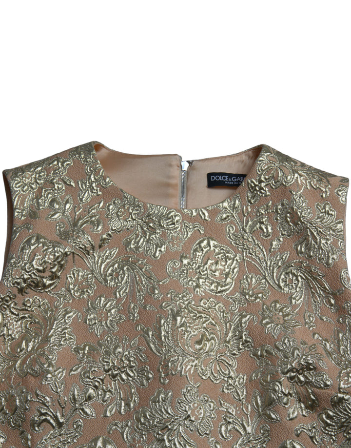 Elegant mini lurex jacquard dress