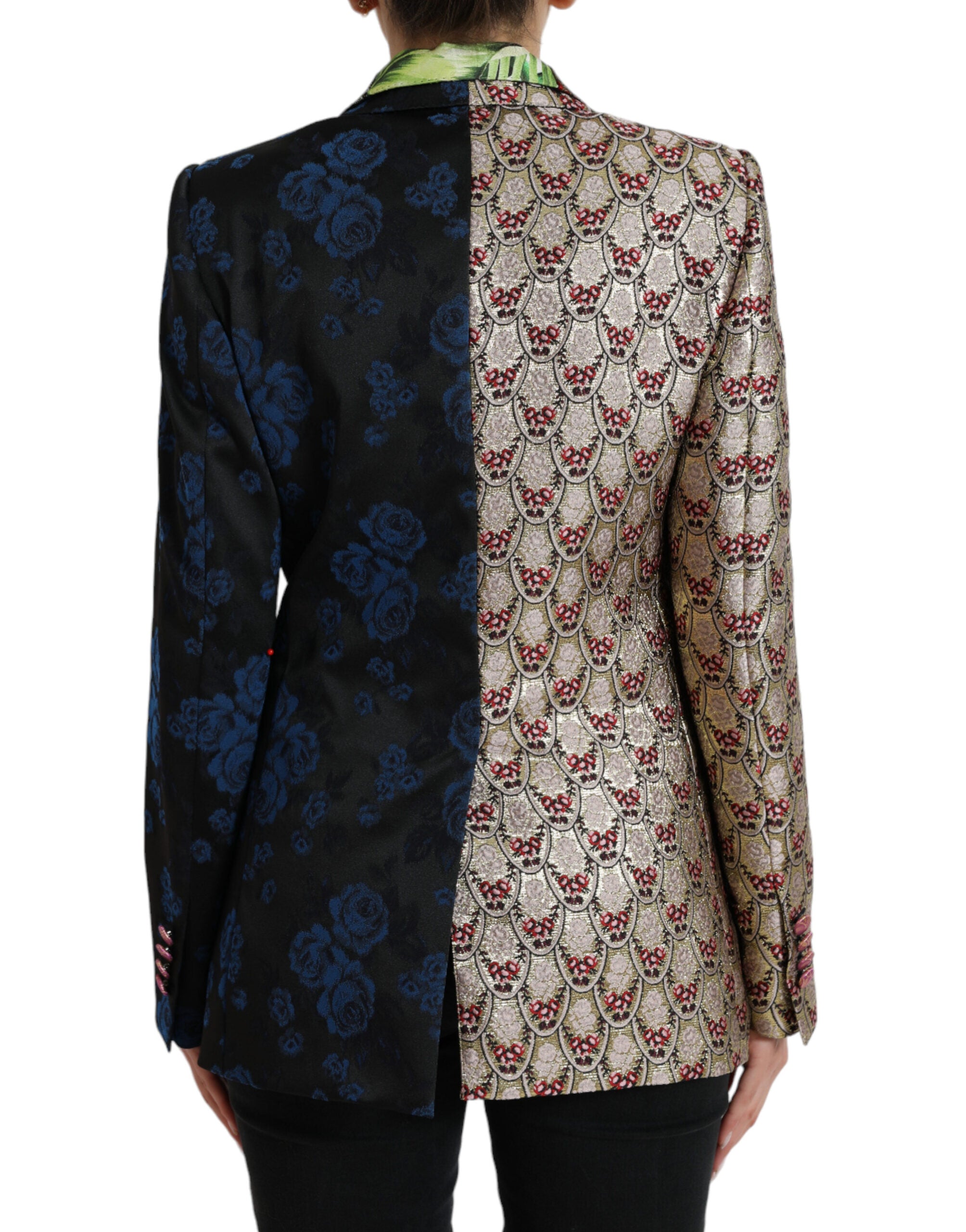 Elegant multicolor patchwork blazer